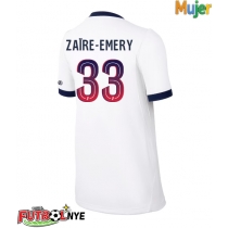 Camiseta Paris Saint-Germain Warren Zaire-Emery #33 Visitante Equipación para mujer 2026-27 manga corta
